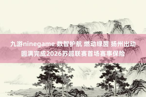 九游ninegame 数智护航 燃动绿茵 扬州出动圆满完成2026苏超联赛首场赛事保险